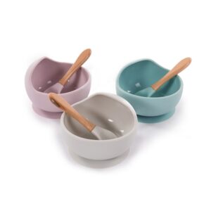 B500600_Suction Bowl Silicone & Spoon Grey02