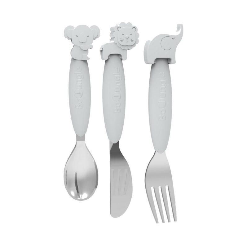 Silicone Spoon-Fork-Knife Grey