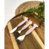B500680 Silicone Spoon Fork Knife Pink 02