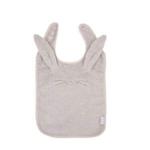 B520120 B Bib Ecological Sponge Rabbit Grey 01