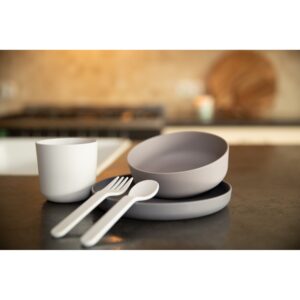 B551000 Biodegradable CPLA tableware set 5pcs Grey_3