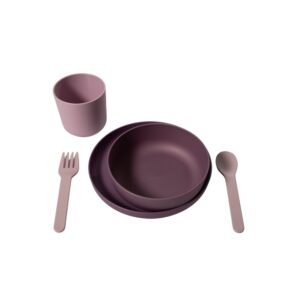 B551010 Biodegradable CPLA tableware set 5pcs Purple_4