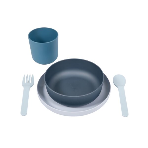 B551020 Biodegradable CPLA tableware set 5pcs Blue