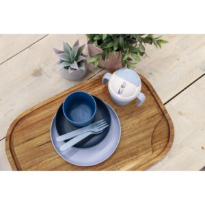 B551020 Biodegradable CPLA tableware set 5pcs Blue_4