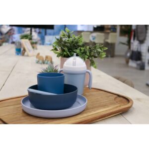 B551020 Biodegradable CPLA tableware set 5pcs Blue_5