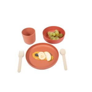 B551030 Biodegradable CPLA tableware set 5pcs Terracotta_2