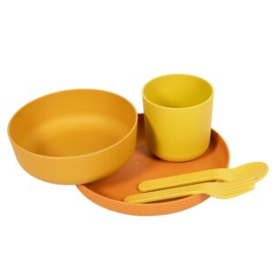 B551040 Biodegradable CPLA tableware set 5pcs Ocre_05