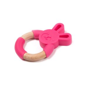 B561100 Wood Teether Rabbit Pink_02