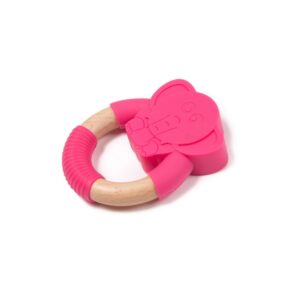 B561110 B-Wood Teether Elephant (Pink)_02