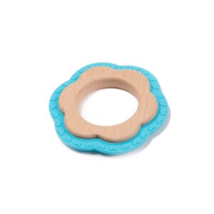 B562110 B-Wood Teether Round (Blue)_01