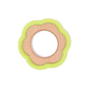 B-Holz Beißring Blume Grün