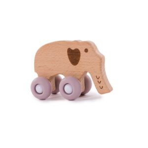 B-Woody Elefant auf Rädern Rosa