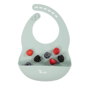 b silicone bib blue