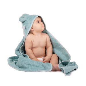 B-Bathcape Ökologischer Schwamm Bär Blau/Grün