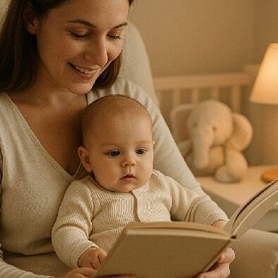 5 Gentle ways to help your baby sleep better 1 Mother reading bedtime story to baby