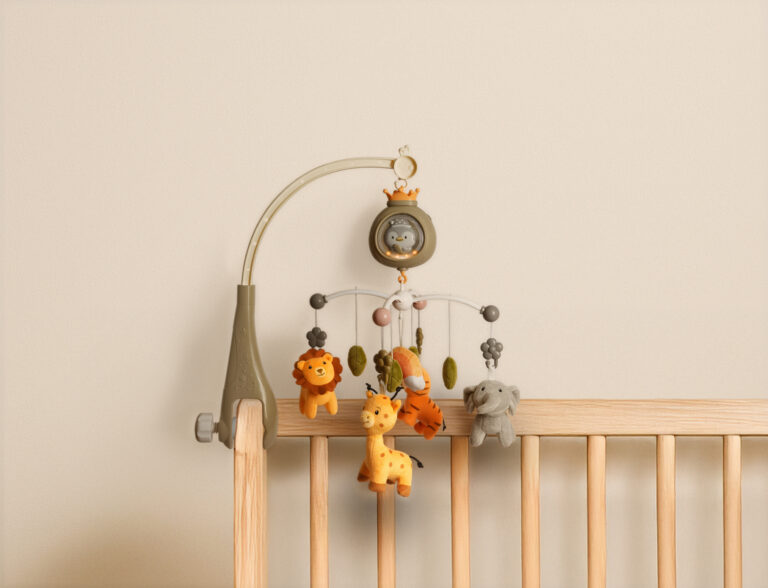 Mobiel voor boven het babybedje met projector en muziek