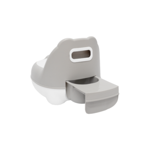 Bear Potty-BACK OPEN-CLEAR-NOUGAT