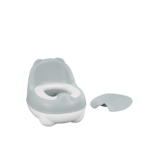 Bear Potty-FRONT OPEN CLEAR-GREY